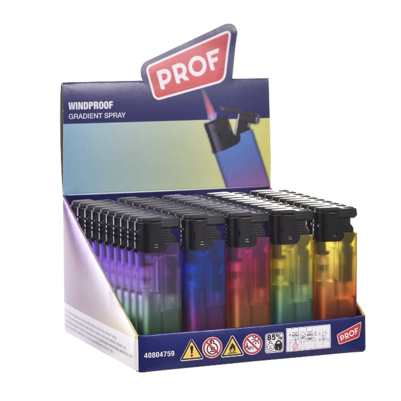 Prof - Turbo aansteker - Gradient Spray - Display (50-stuks)