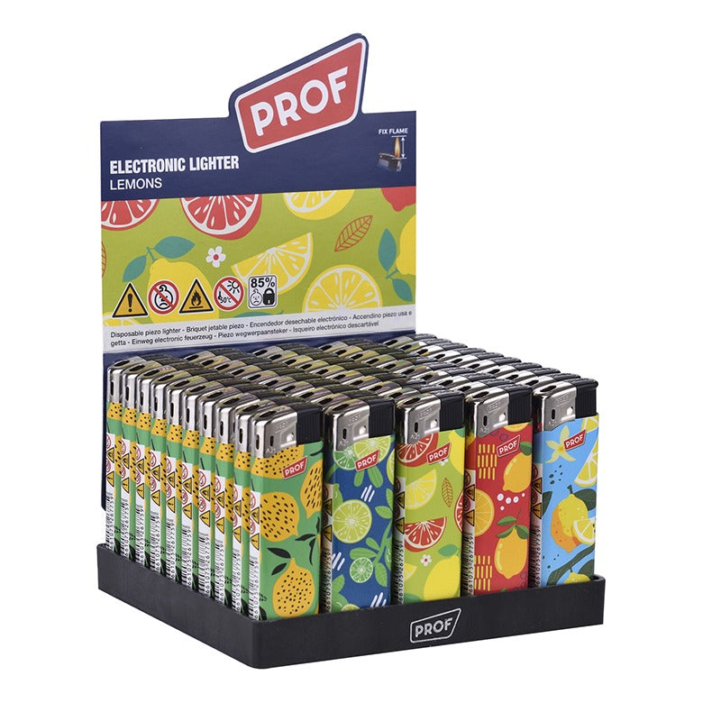 Prof - Wegwerp Piezo - Lemons - Display 50st.