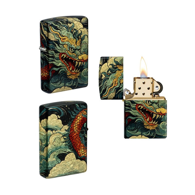 Zippo - Colourful Dragon Design