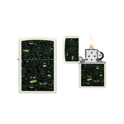 Zippo - Doodle Cannabis Design