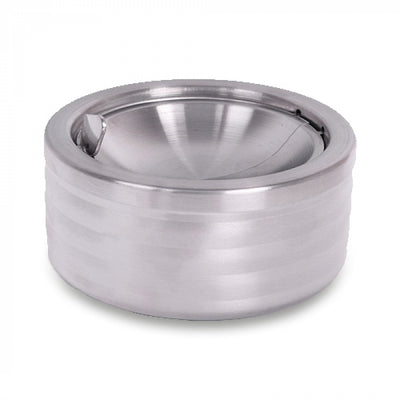 Bookwill - Klep-Asbak - 110mm - Ribbel Chrome