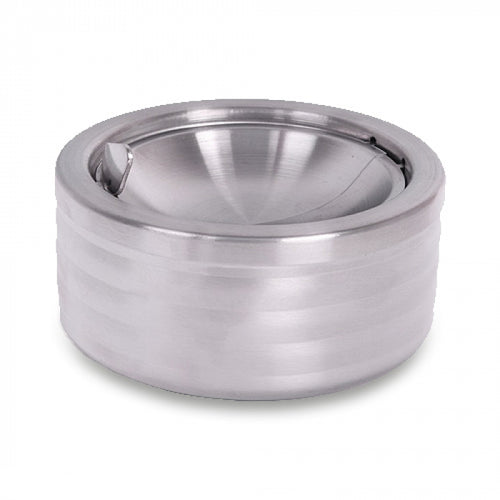 Bookwill - Klep-Asbak - 110mm - Ribbel Chrome