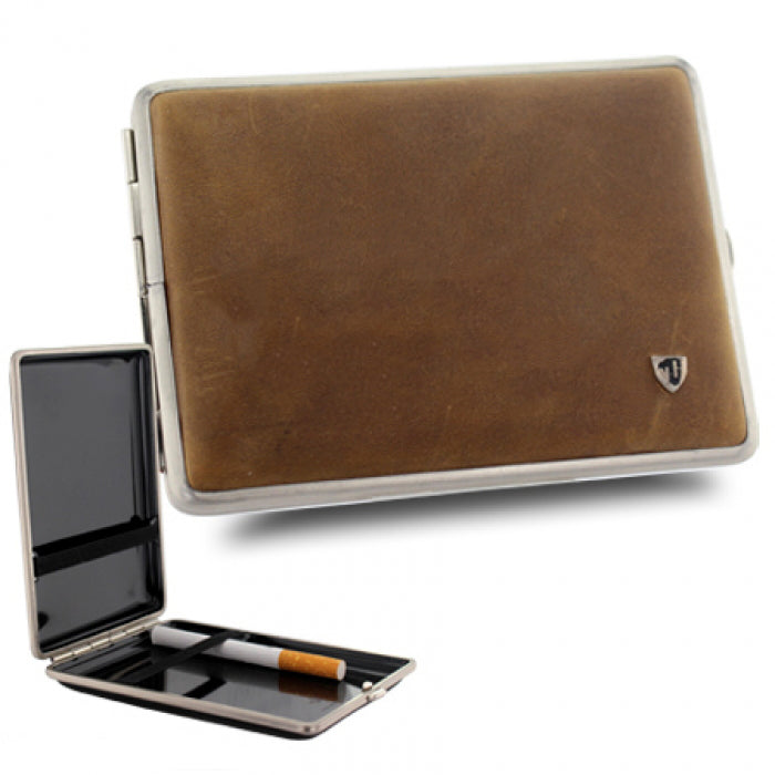 Sigarettenkoker - Leer - 115x83x22 - Suede Chrome Cognac
