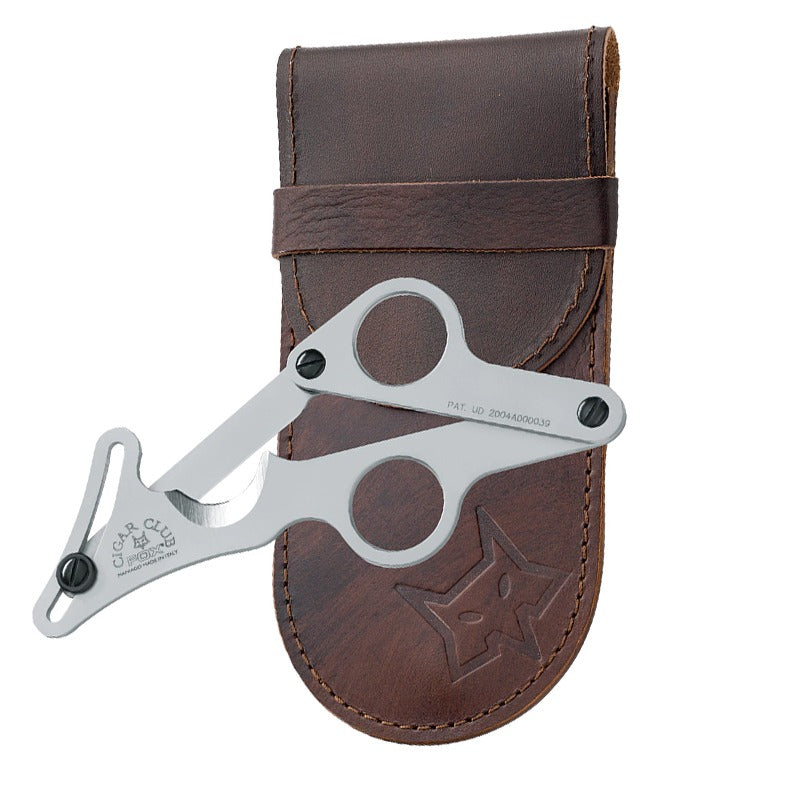 FOX - Cigar Club Sigarenknipper - RVS (inc. lederen hoes)