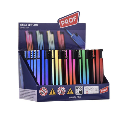 Prof - Jetflame aansteker - Anodized - Display (25-stuks)