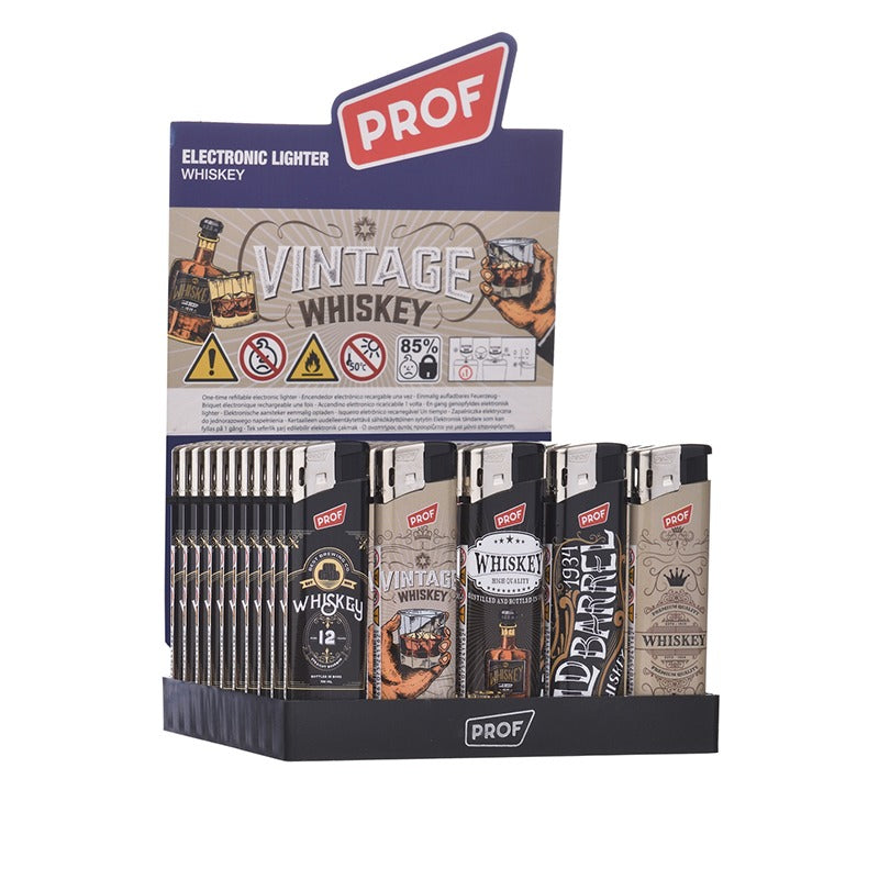 Prof - Wegwerp Piezo - Whiskey - Display (50-stuks)