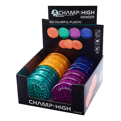Champ - Grinder 90mm - Plastic - 3-Delig - Display 12-stuks