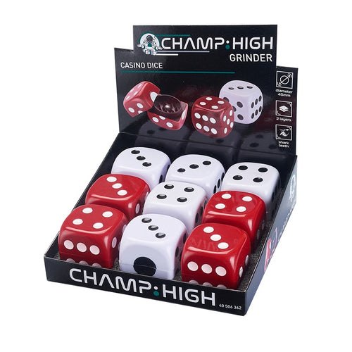 Champ - Grinder 45mm - Casino Dice - 2-Delig - Display 9-st