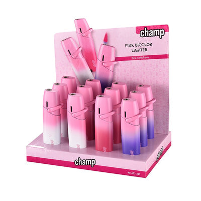 Champ - Turbo aansteker - Pink - Display (12-stuks)
