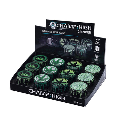 Champ - Grinder 40mm - Dripping Leaf - 3-Delig - 12-stuks