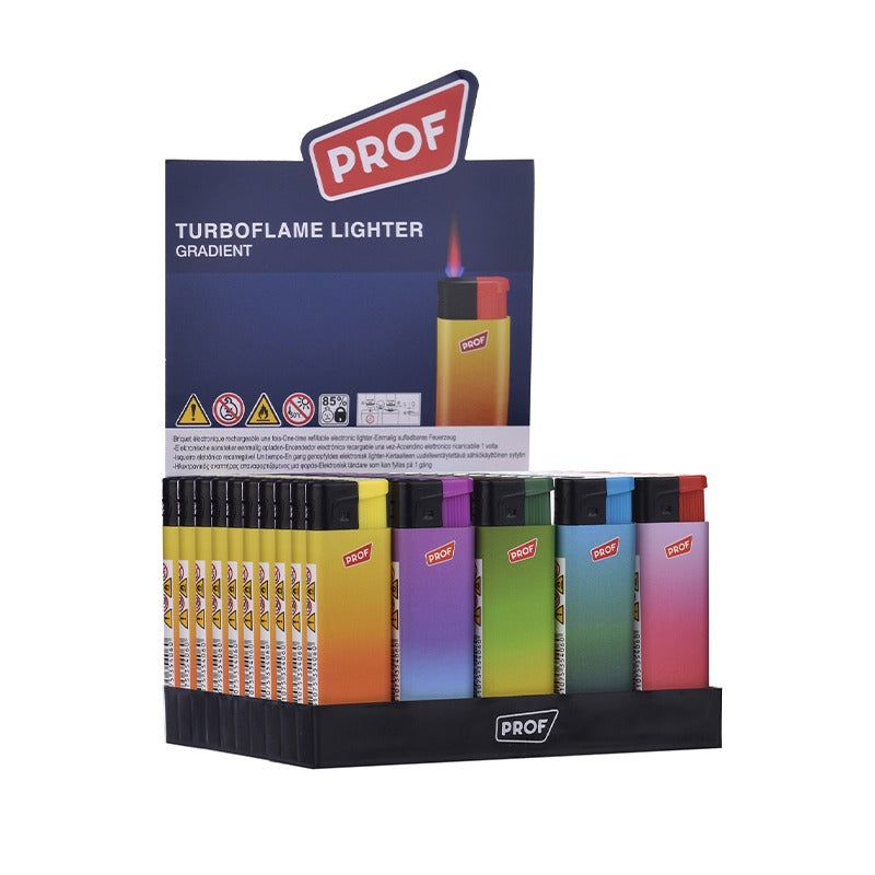 Prof - Turbo aansteker - Gradient - Display (50-stuks)
