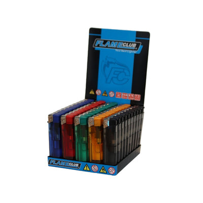 FlameClub - Wegwerp aansteker elektr - Transparant 50-stuks