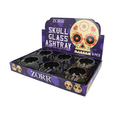 Zorr - Asbak - Glas Mexican Skull - Display (6-stuks)