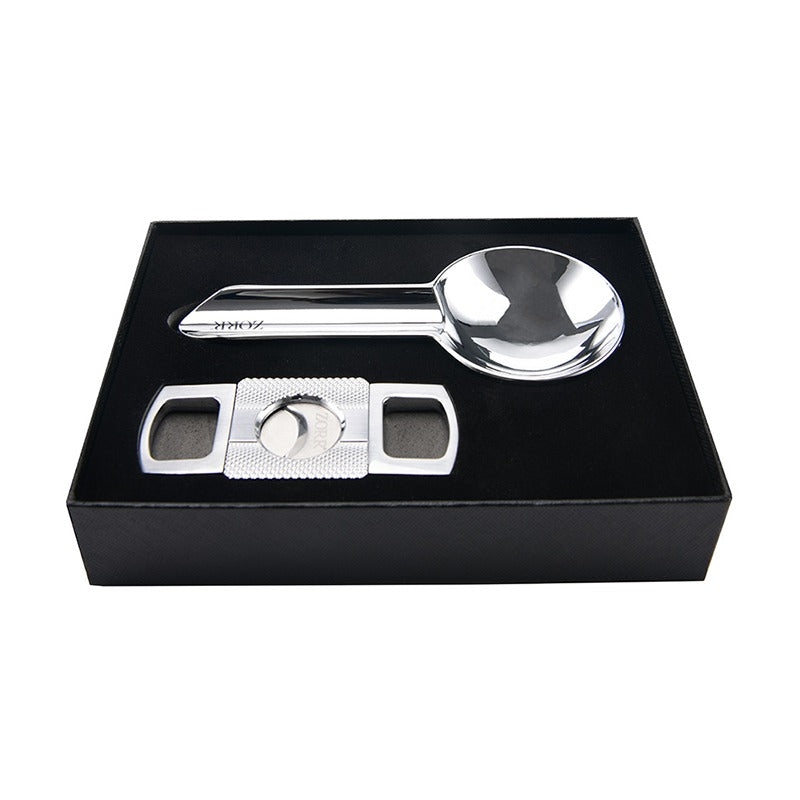 Zorr - Giftset - Asbak met Luxe Sigarenknipper - Chrome