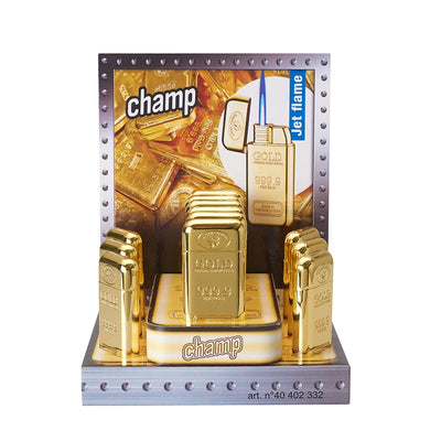 Champ - Jetflame aansteker - Goldbar - Display 12st.