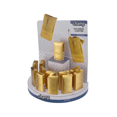 Champ - Piezo aansteker - Goldbar - Display (12-stuks)