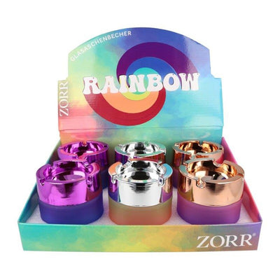 Zorr - Asbak - Glas - Rainbow - Display (6-stuks)
