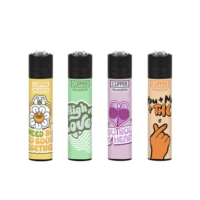 Clipper aansteker - CP11 Weed Valentine 2 - Display 48st.