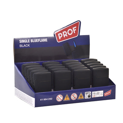 Prof - Jetflame aansteker - Full Black - Display 20 st.