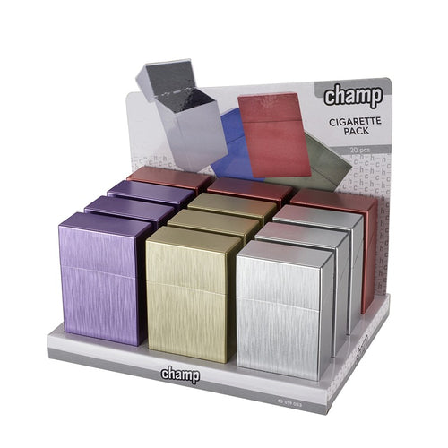Champ - Sigarettenbox - Brushed - Display 12 st.