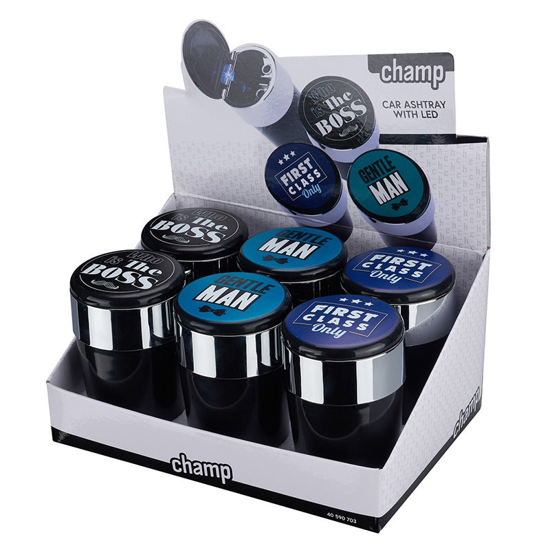 Champ - Auto-Asbak / Peuken-beker - Boss - Display 6 st.