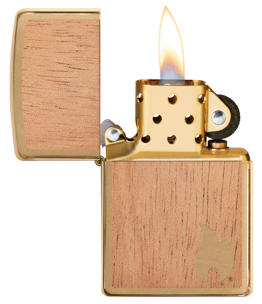Zippo - Woodchuck Brushed Brass