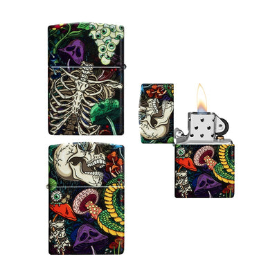 Zippo - Psychedelic Skull Design
