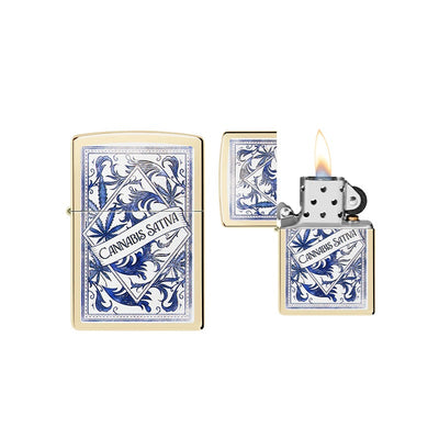 Zippo - Cannabis Sativa Design