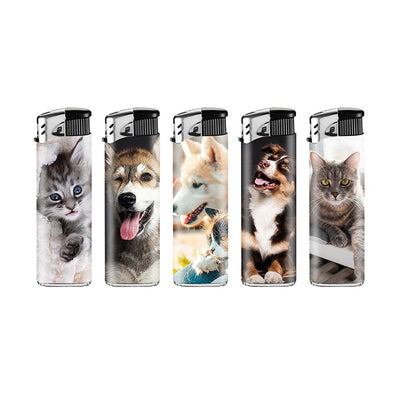 Lux - Wegwerp aansteker - Cats and Dogs - Display (50-stuks)