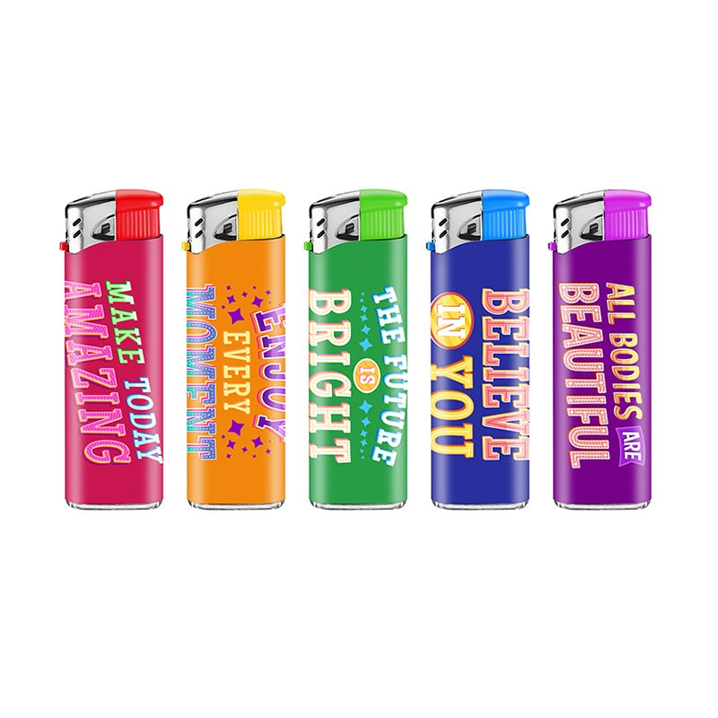 Lux - Wegwerp aansteker - Slogans - Display (50-stuks)